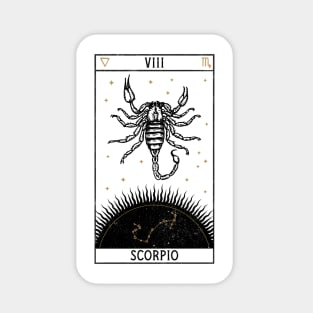Scorpio Distressed Goth Tarot Zodiac Sign Sticker